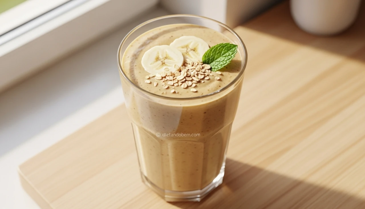 Smoothie Proteico de Banana e Aveia