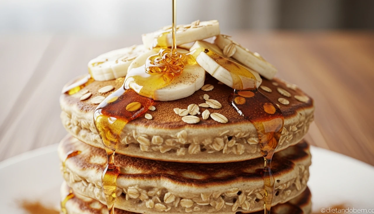 Panqueca de Banana com Aveia e Mel