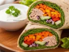 Wrap Integral de Atum com Legumes