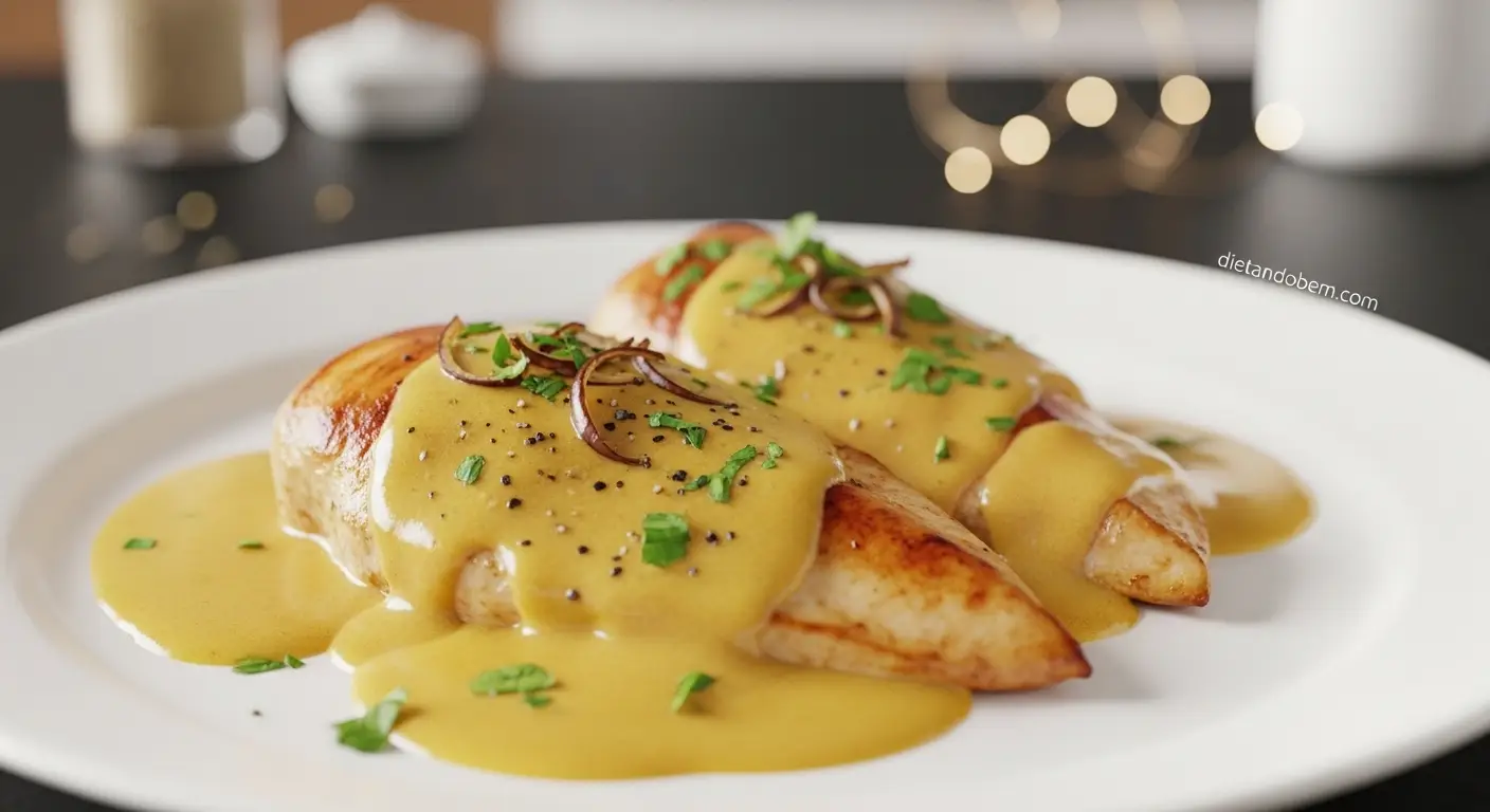 Frango Cremoso ao Molho de Mostarda e Creme de Leite Light: Sabor e Saúde na Medida Certa