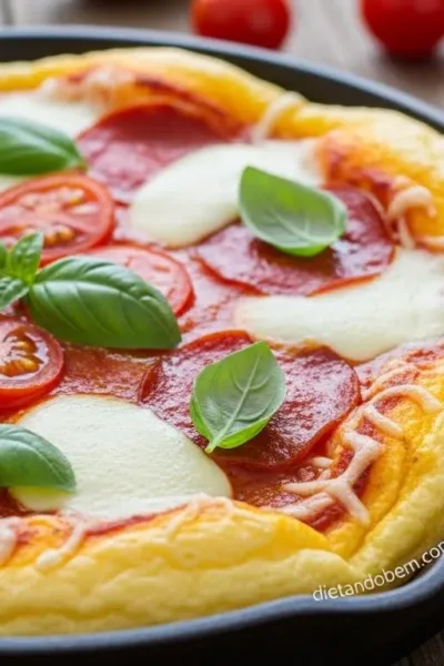 Pizza Low Carb de Frigideira: Massa de Ovo e Queijo Pronta em Minutos!