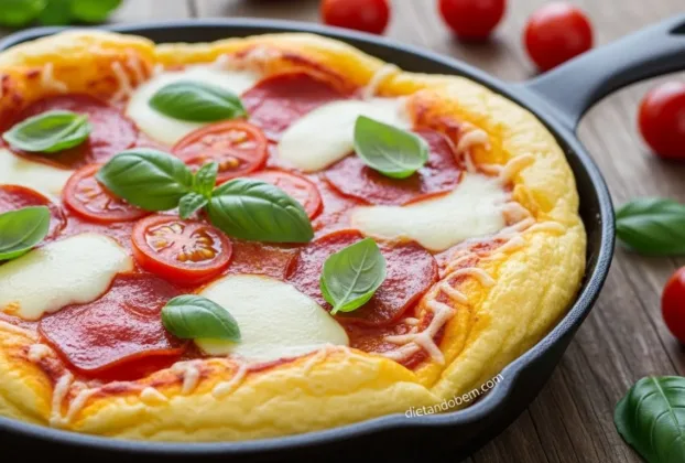 Pizza Low Carb de Frigideira: Massa de Ovo e Queijo Pronta em Minutos!