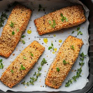 Salmão com Crosta de Gergelim na Air Fryer: Praticidade e Sabor em Minutos