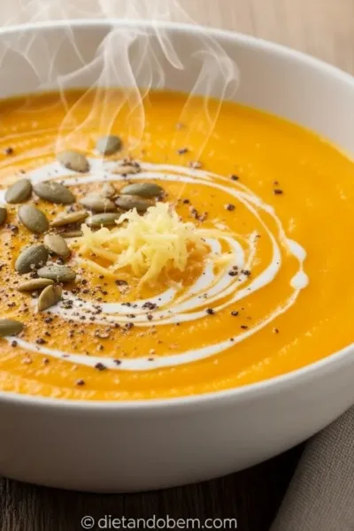 Sopa Cremosa de Abóbora com Gengibre: Equilíbrio e Sabor em Minutos!