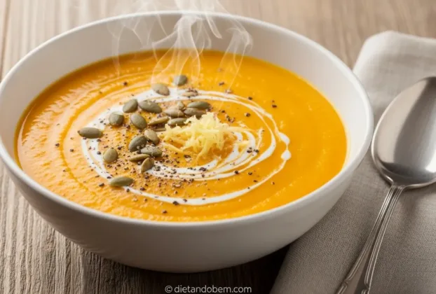Sopa Cremosa de Abóbora com Gengibre: Equilíbrio e Sabor em Minutos!