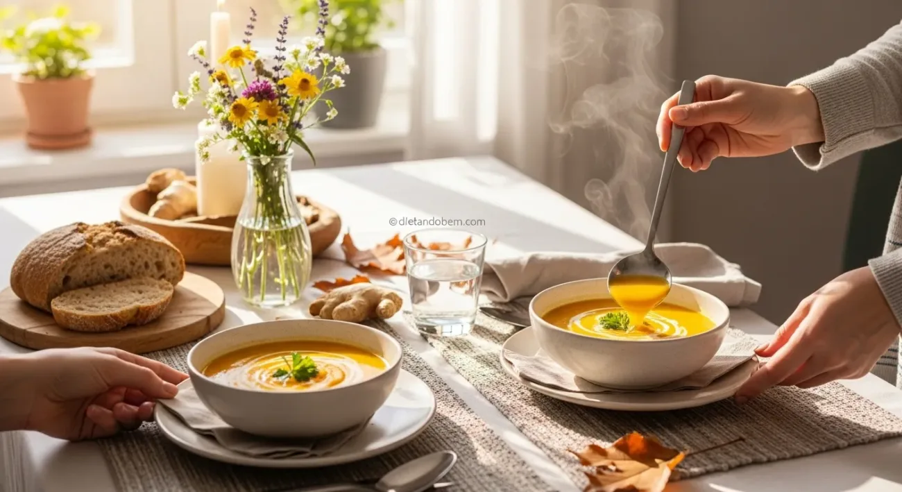 Sopa Cremosa de Abóbora com Gengibre: Equilíbrio e Sabor em Minutos!