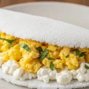 Tapioca com Ovo Mexido e Queijo Cottage: Energia e Sabor para sua Rotina Fitness