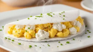 Tapioca com Ovo Mexido e Queijo Cottage: Energia e Sabor para sua Rotina Fitness